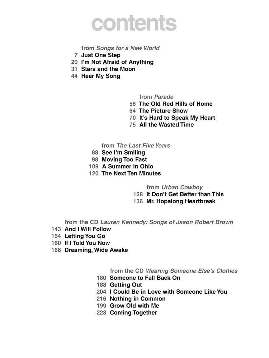 The Jason Robert Brown Collection: 24 Selections from Shows and Albums Piano, Vocal and Guitar Chords