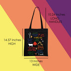 MNIGIU Into Woods Tote Bag Into W-oods Musical Tote Into W-oods Musical Merch Into Wo-ods Quote (Wo-ods Black)
