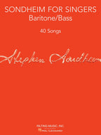 Sondheim for Singers: Baritone/Bass (40 Songs)