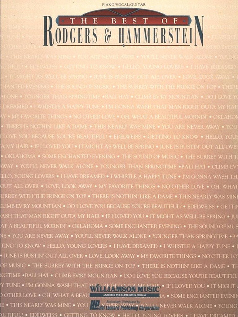 The Best of Rodgers & Hammerstein Piano, Vocal and Guitar Chords