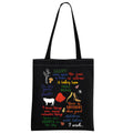 MNIGIU Into Woods Tote Bag Into W-oods Musical Tote Into W-oods Musical Merch Into Wo-ods Quote (Wo-ods Black)