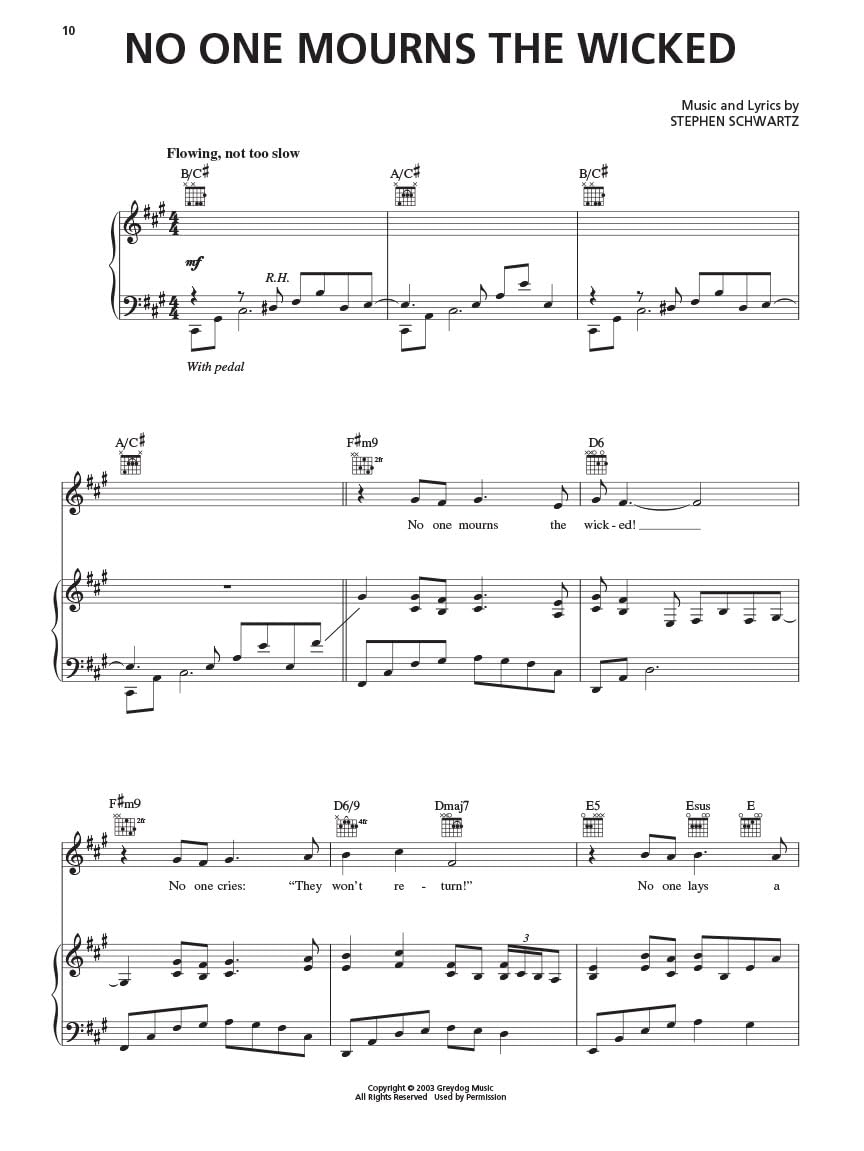 Wicked - A New Musical Songbook by Stephen Schwartz | Piano Vocal Selections with 13 Broadway Hits | Sheet Music for Piano Voice and Guitar | Authentic Arrangements for Performers Students and Fans