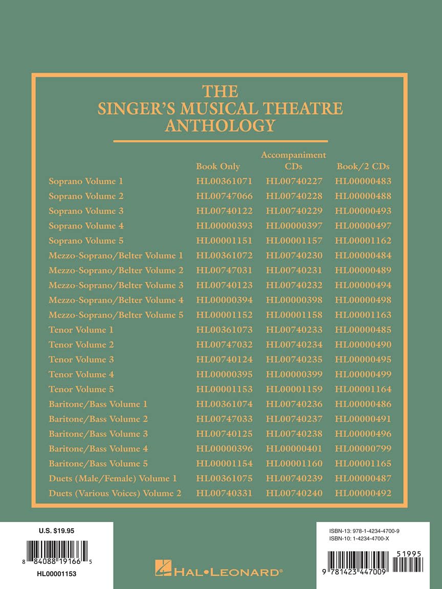 Singer's Musical Theatre Anthology Tenor - Volume 5 | 40 Vocal Selections from Broadway Musicals | Piano Vocal Guitar Sheet Music for Tenors | Classic and Contemporary Songs for Tenor Singers