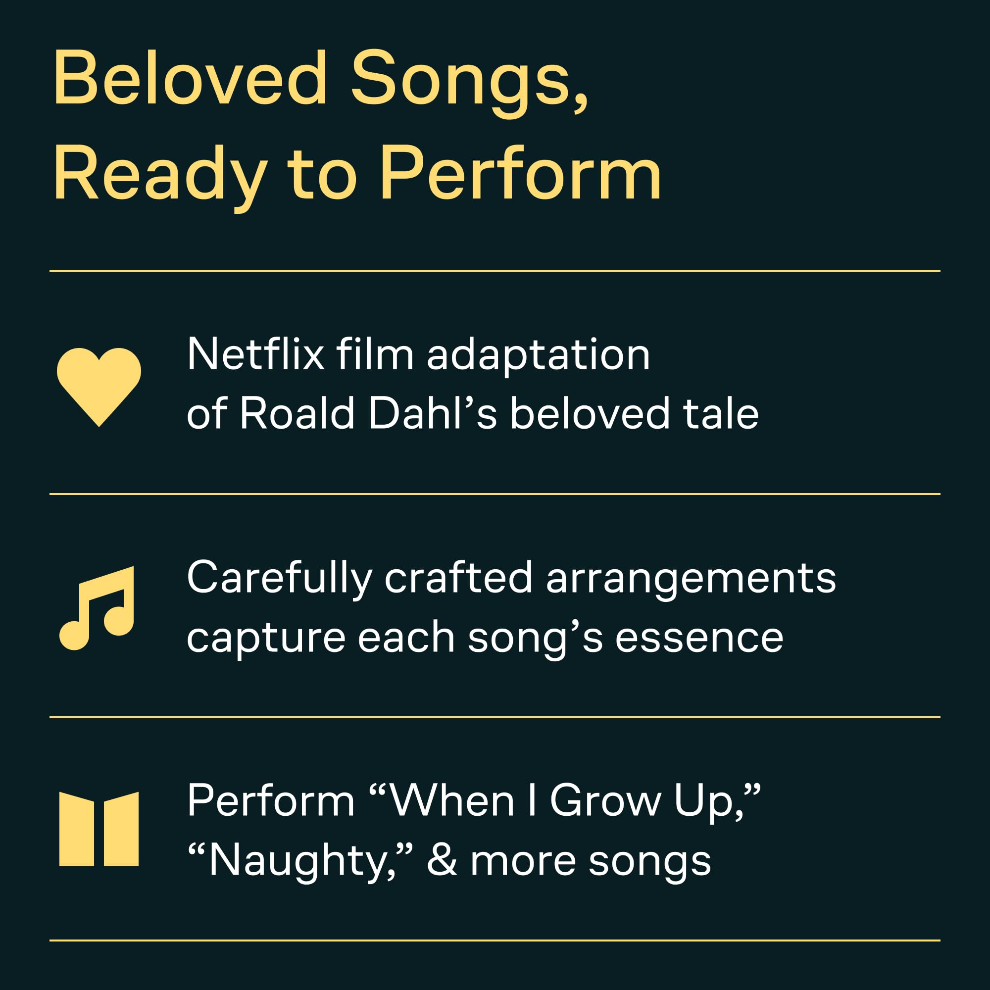 Roald Dahls Matilda - The Musical | Piano/Vocal Sheet Music from Netflix Film | Vocal/Piano Songbook for Practice Performance and Study with Chord Symbols | Broadway and Movie Musical Arrangements