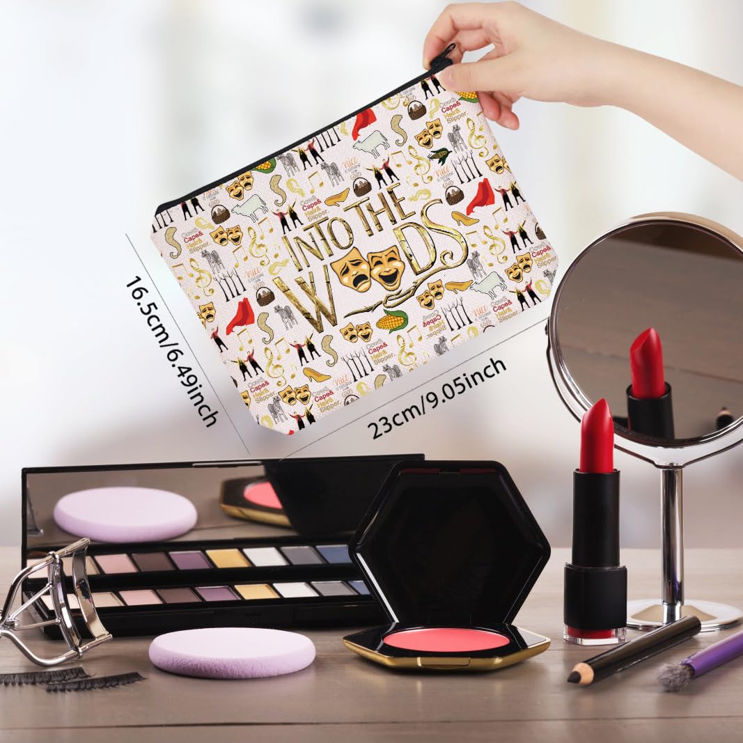 WCGXKO Theatre Musical Fans Gift Musical Lover Cosmetic Zipper Pouch