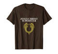 Official 'Jesus Christ Superstar' 1970 Classic Logo Brown T-Shirt Small