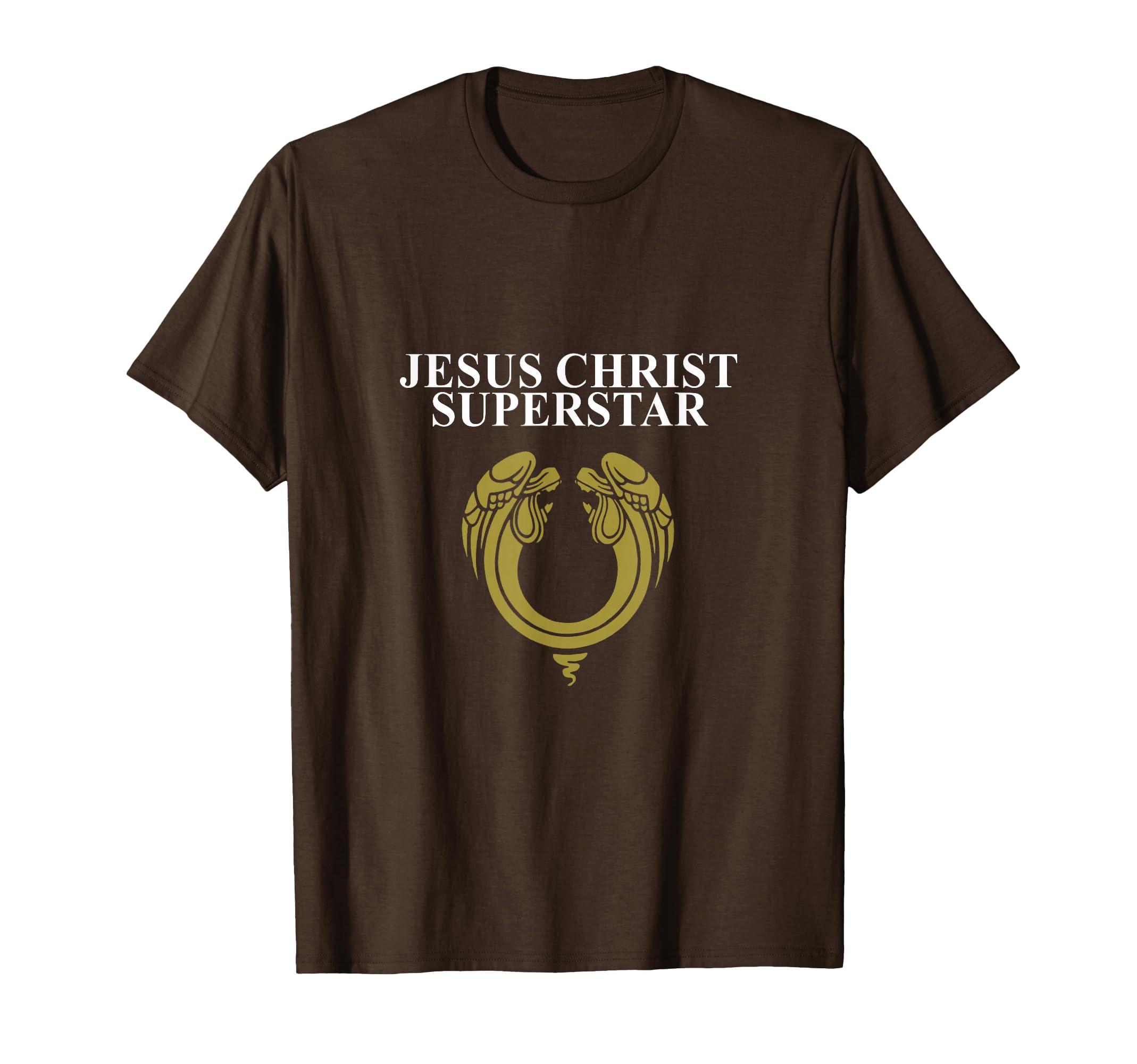 Official 'Jesus Christ Superstar' 1970 Classic Logo Brown T-Shirt Small