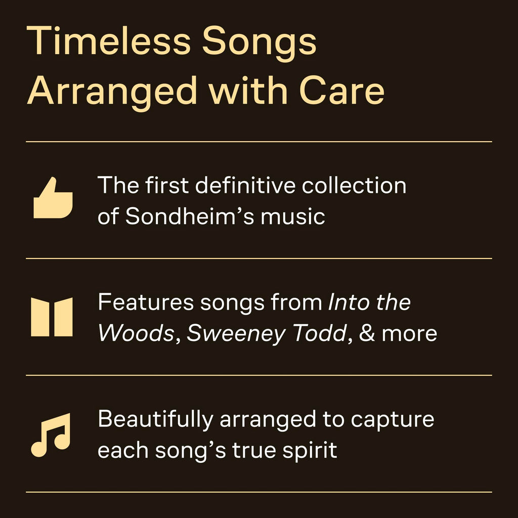 The Stephen Sondheim Collection | Piano/Vocal/Guitar Sheet Music Book Featuring 52 Songs from 17 Broadway Shows and Films | Definitive Composer Anthology for Students and Musical Theatre Fans