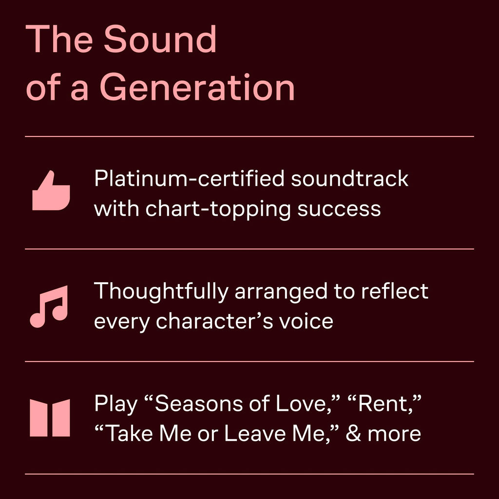 Rent: Movie Vocal Selections Songbook for Piano, Vocal and Guitar Chords | Broadway Sheet Music Collection from the Hit Musical Film | 18 Iconic Songs with Lyrics, Melody, and Guitar Chords