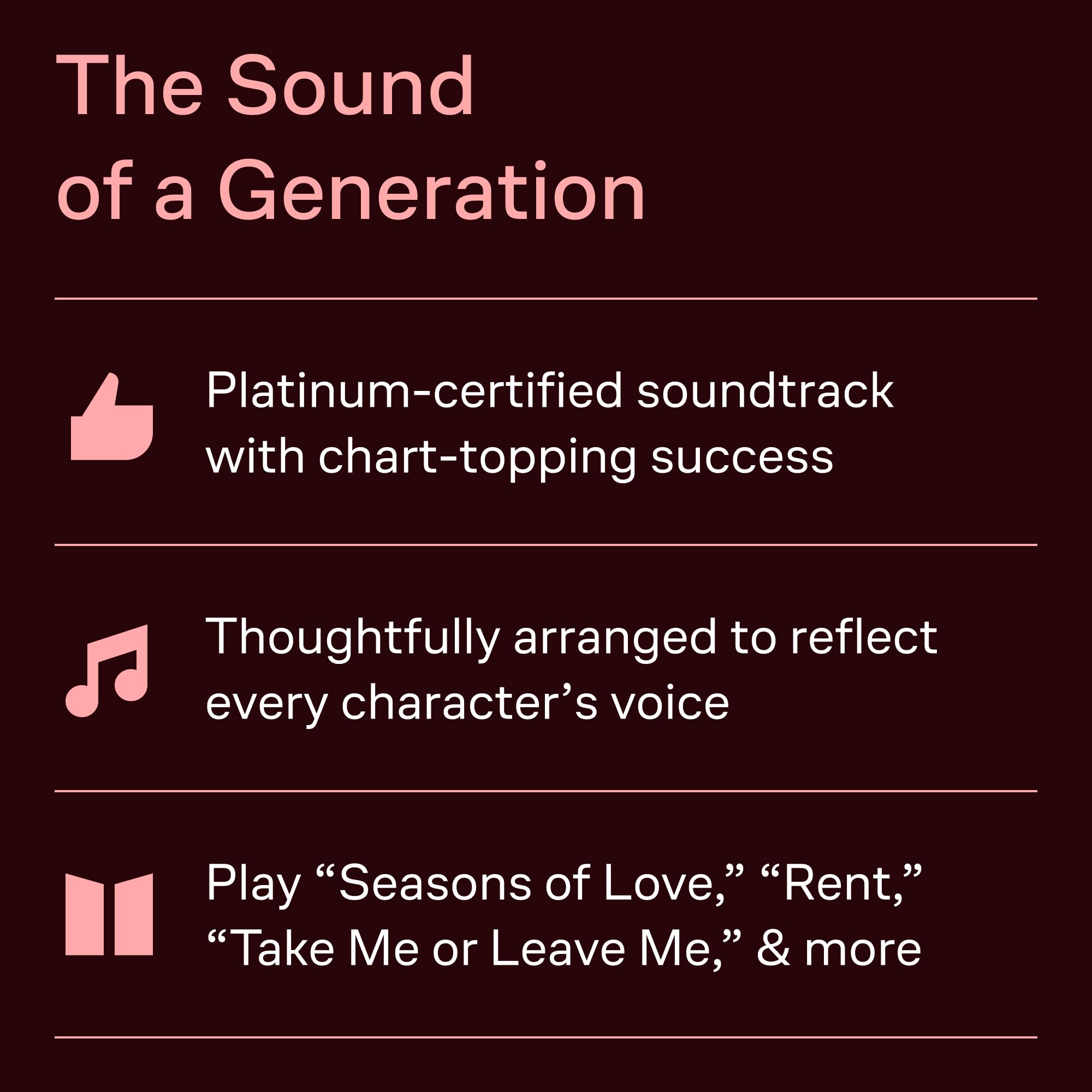 Rent: Movie Vocal Selections Songbook for Piano, Vocal and Guitar Chords | Broadway Sheet Music Collection from the Hit Musical Film | 18 Iconic Songs with Lyrics, Melody, and Guitar Chords