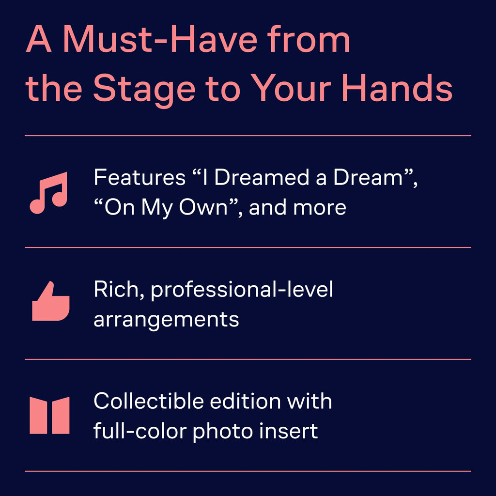 Les Misérables Vocal/Piano Selections | Broadway Musical Sheet Music Book for Singers and Pianists | Authentic Piano Vocal Arrangements | Great for Practice, Auditions, and Performances
