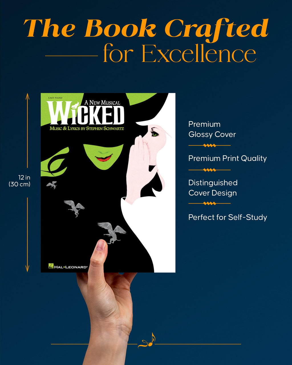Wicked: A New Musical - Easy Piano Songbook | Broadway Musical Sheet Music for Beginners | Piano and Vocal Selections by Stephen Schwartz | 13 Iconic Songs for Lessons, Practice, and Theater Fans