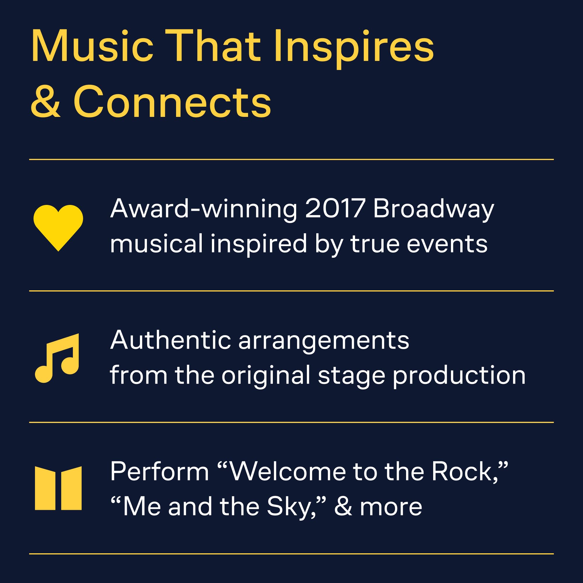 Come from Away: A New Musical Vocal Line with Piano Accompaniment