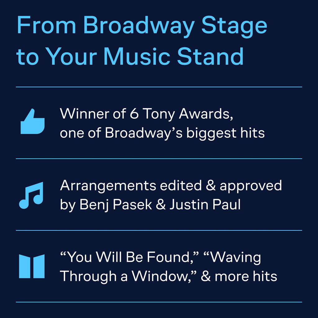 Dear Evan Hansen Vocal Selections By Pasek & Paul | Piano, Vocal, Guitar Sheet Music Songbook | Broadway Musical Music Book for Singers, Pianists, and Performers