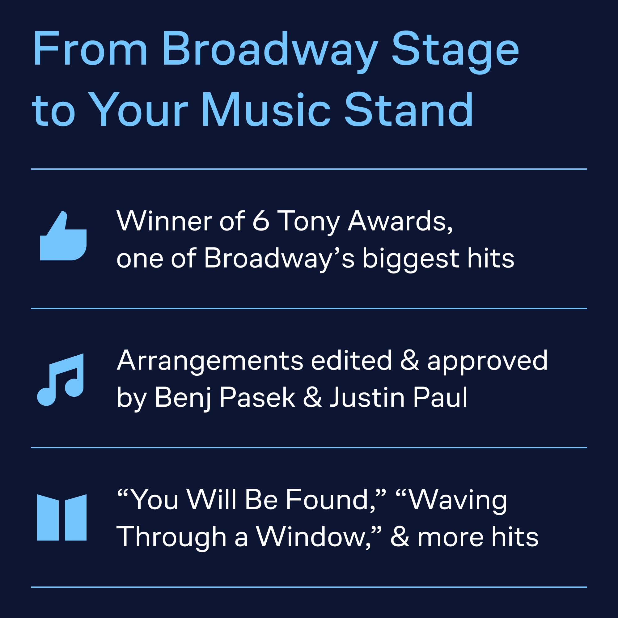 Dear Evan Hansen Vocal Selections By Pasek & Paul | Piano, Vocal, Guitar Sheet Music Songbook | Broadway Musical Music Book for Singers, Pianists, and Performers