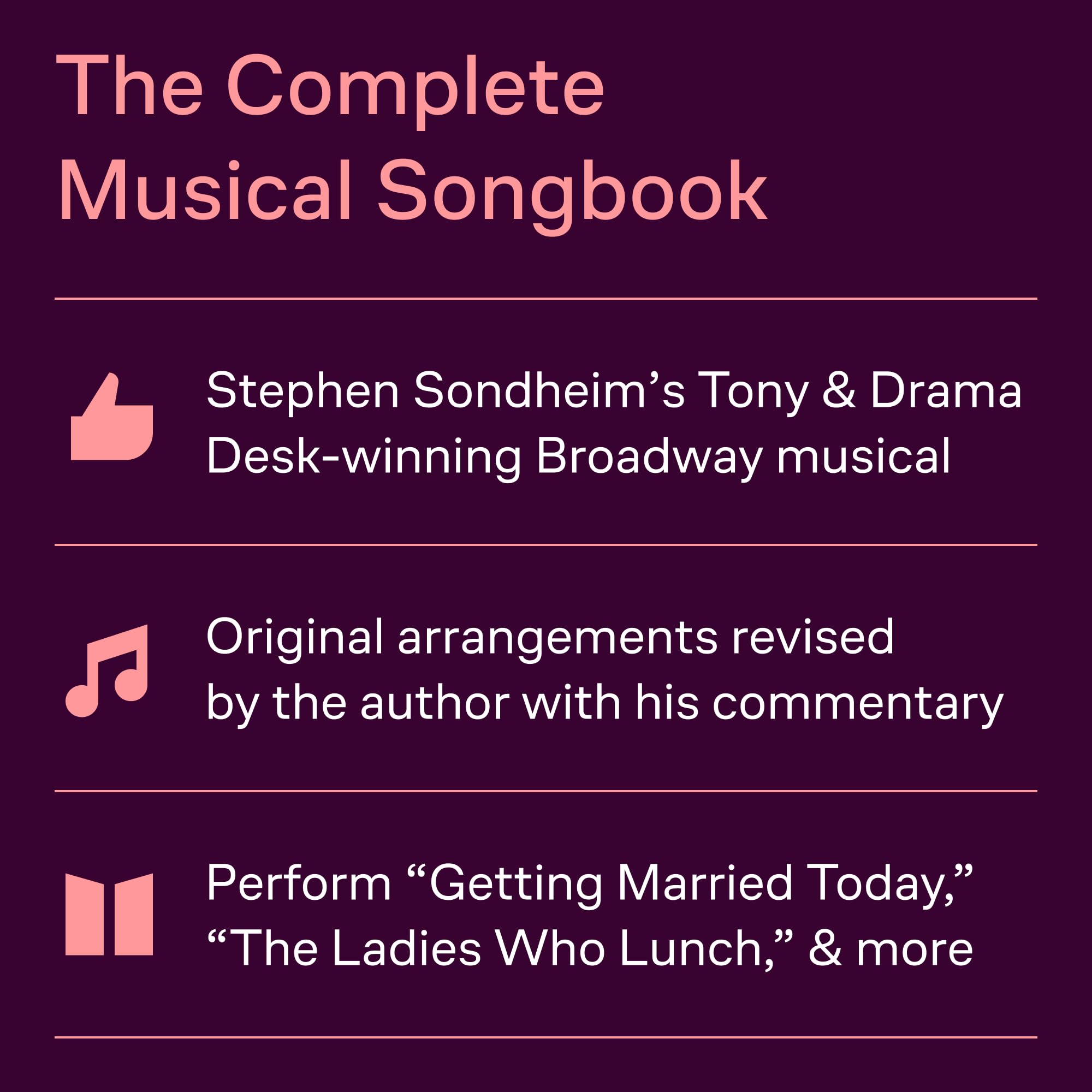 The Complete Company Collection Author's Edition (Vocal Selections) | Piano/Vocal Songbook for Intermediate Singers | Broadway Musical Theatre Sheet Music Repertoire for Auditions and Performance