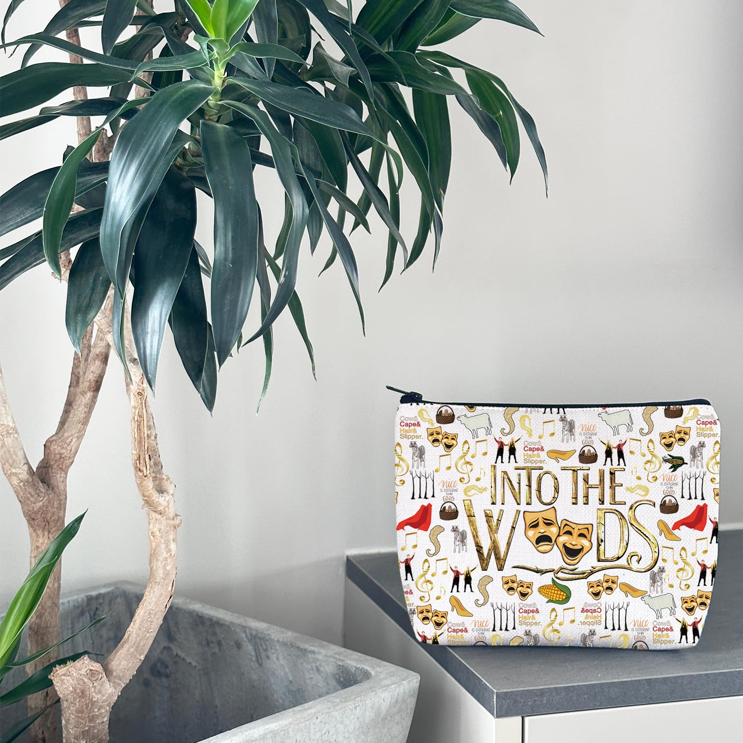 WCGXKO Theatre Musical Fans Gift Musical Lover Cosmetic Zipper Pouch
