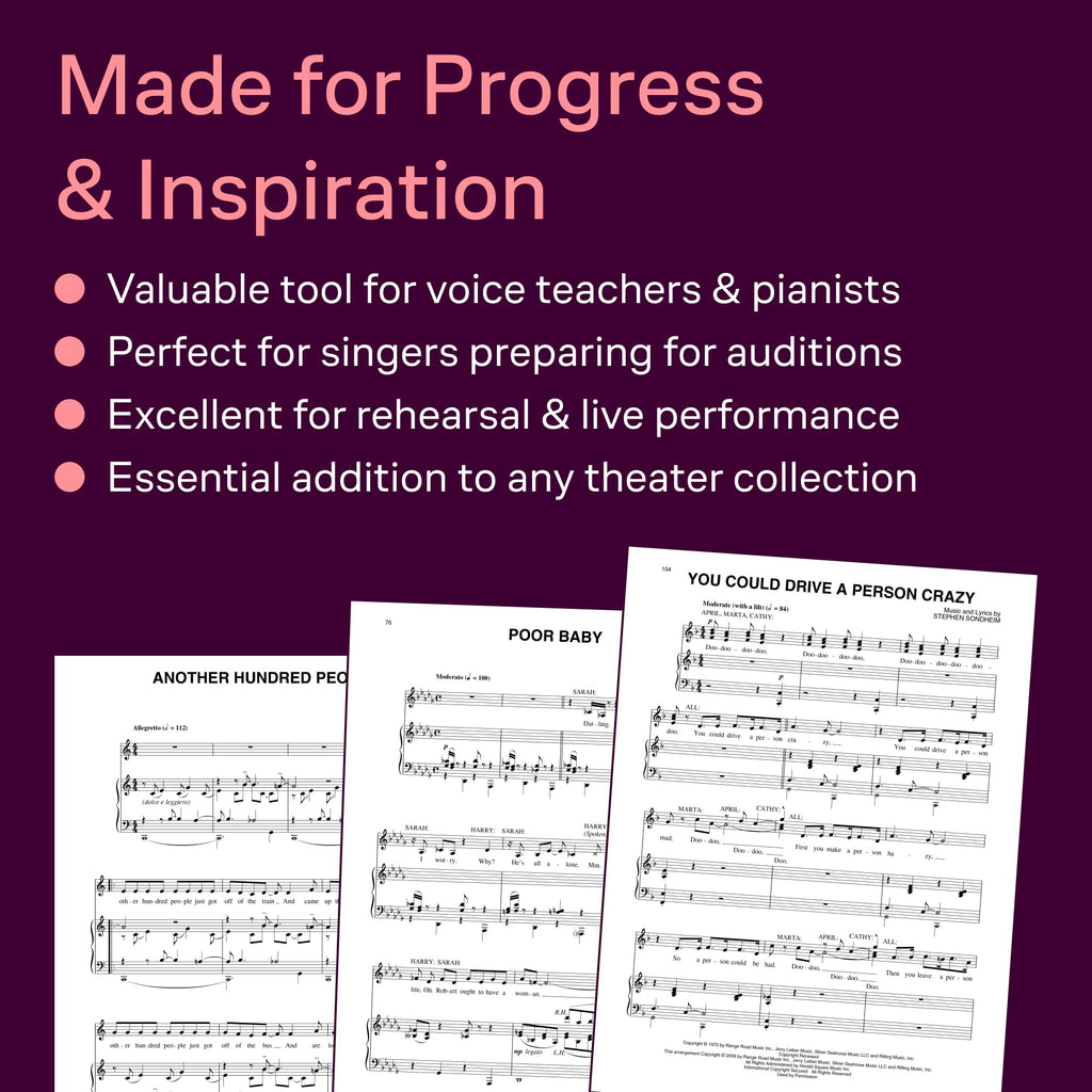 The Complete Company Collection Author's Edition (Vocal Selections) | Piano/Vocal Songbook for Intermediate Singers | Broadway Musical Theatre Sheet Music Repertoire for Auditions and Performance