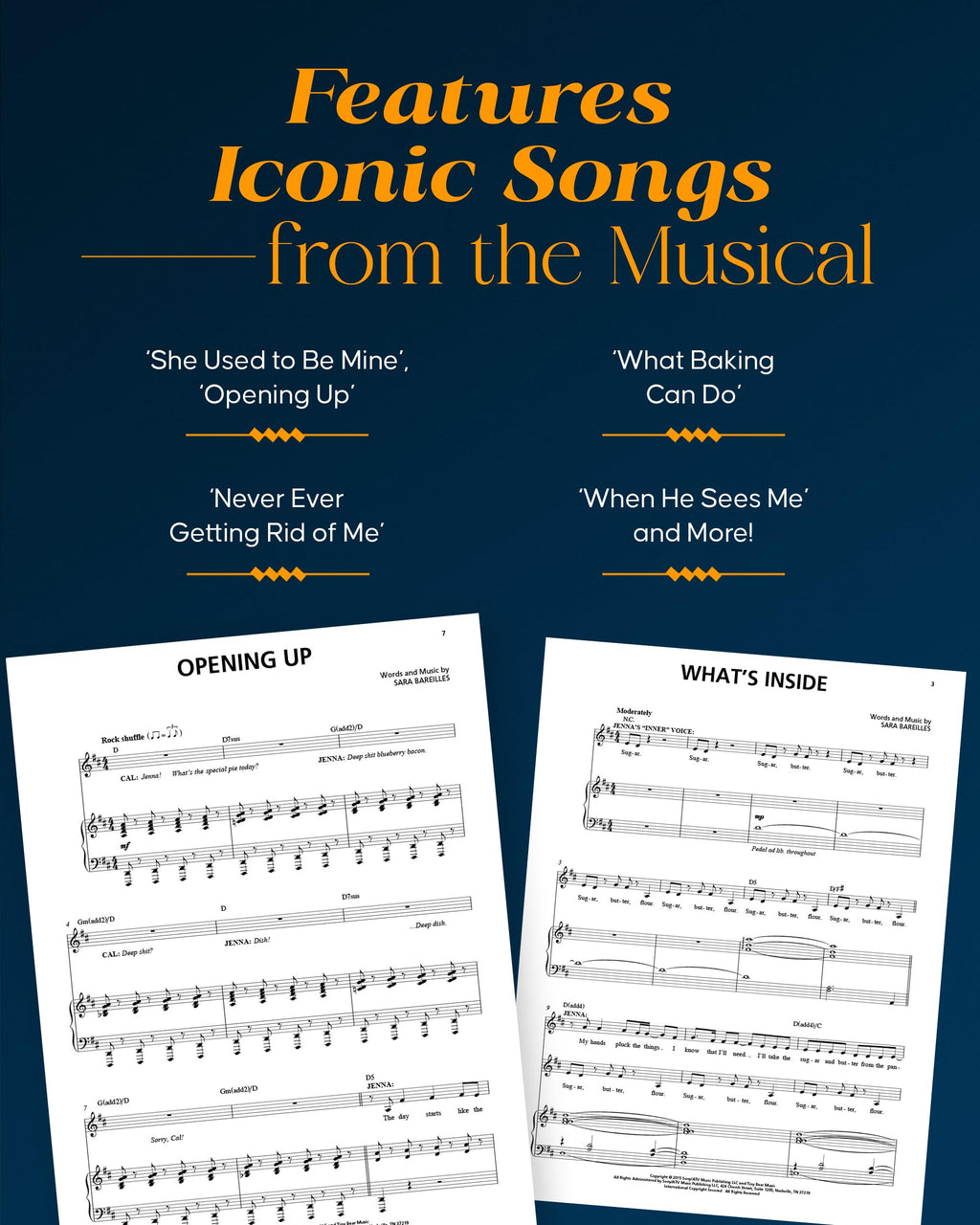 Waitress - Vocal Selections: The Irresistible New Broadway Musical - Songbook with Sheet Music and Lyrics for Vocal with Piano Accompaniment