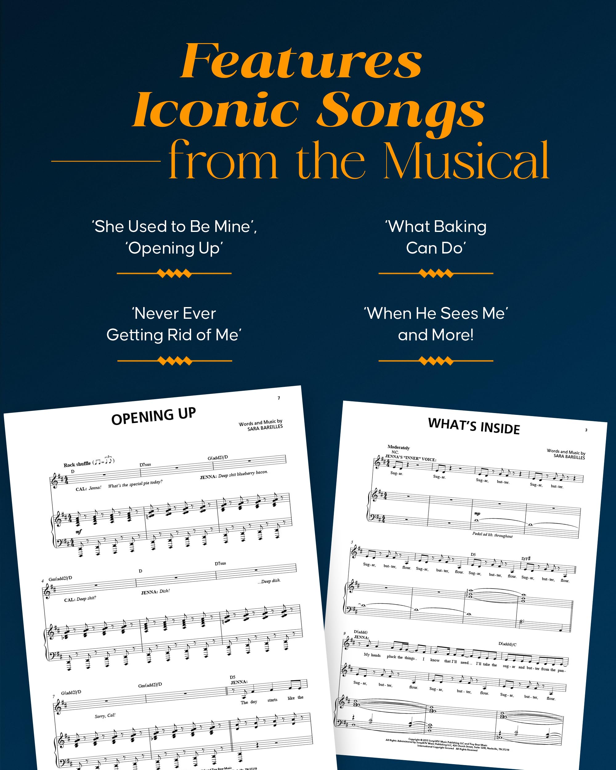 Waitress - Vocal Selections: The Irresistible New Broadway Musical - Songbook with Sheet Music and Lyrics for Vocal with Piano Accompaniment