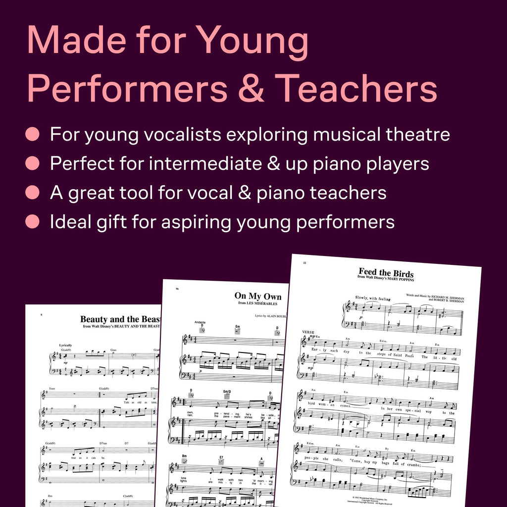 The Teens Musical Theatre Collection - Young Womens Edition | Vocal Sheet Music and Songbook for Beginner and Intermediate Singers | 33 Broadway and Film Songs with Online Audio