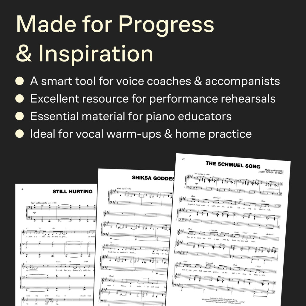 The Last Five Years - Vocal Selections | Sheet Music Book for Piano/Vocal/Guitar | Contemporary Musical Theatre Songs by Jason Robert Brown for Intermediate Singers Students and Audition Performance