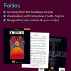 The Complete Follies Collection | Vocal Collection for Piano/Vocal/Guitar | Songbook with 34 Broadway Musical Selections | Essential Sheet Music Book ... from 1971 and 1987 (Vocal Selections)