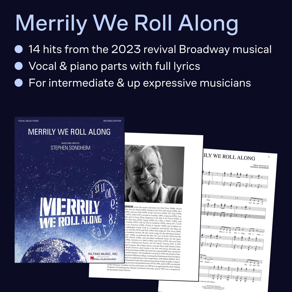 Merrily We Roll Along: Vocal Selections Revised Edition | Piano Vocal Sheet Music from 2023 Broadway Revival | Sondheim Musical Songbook for Singers and Pianists | Theatre Score with Added Songs