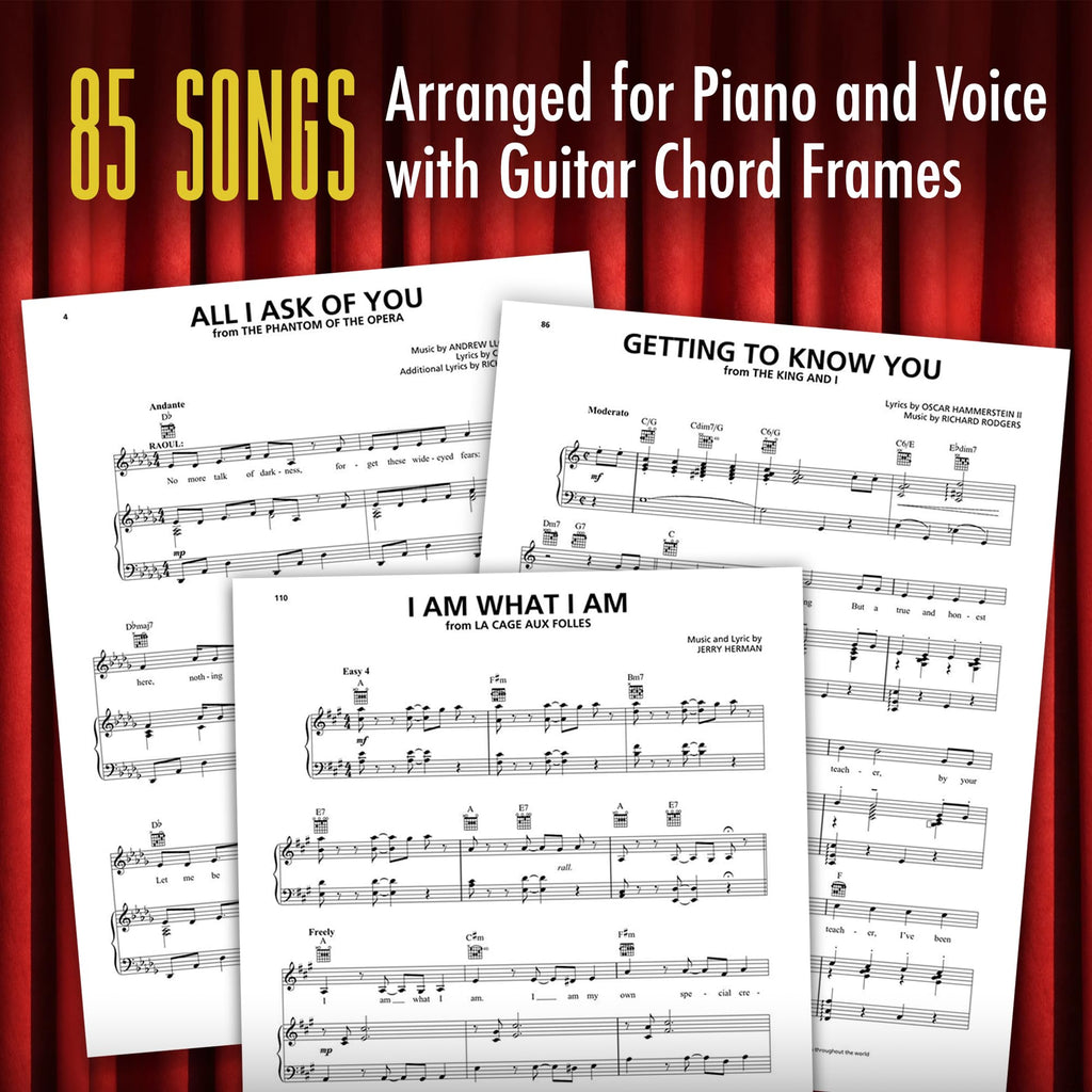 The Best Broadway Songs Ever - 6th Edition | Piano/Vocal/Guitar Songbook | 85 Essential Broadway Classics for Musicals and Theater Performers | Sheet Music for Piano Singers and Guitarists