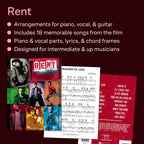 Rent: Movie Vocal Selections Songbook for Piano, Vocal and Guitar Chords | Broadway Sheet Music Collection from the Hit Musical Film | 18 Iconic Songs with Lyrics, Melody, and Guitar Chords