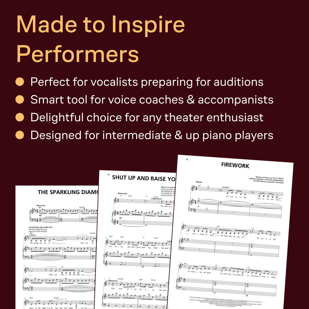 Moulin Rouge! The Musical Vocal Selections | Piano Vocal Sheet Music Book for Students Teachers and Broadway Fans | Contemporary Musical Theatre Songs for Practice Performance and Auditions