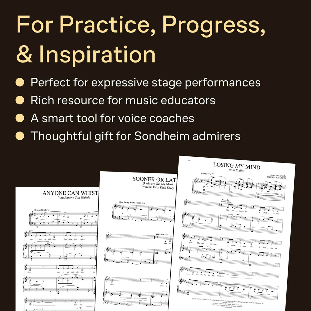 The Stephen Sondheim Collection | Piano/Vocal/Guitar Sheet Music Book Featuring 52 Songs from 17 Broadway Shows and Films | Definitive Composer Anthology for Students and Musical Theatre Fans
