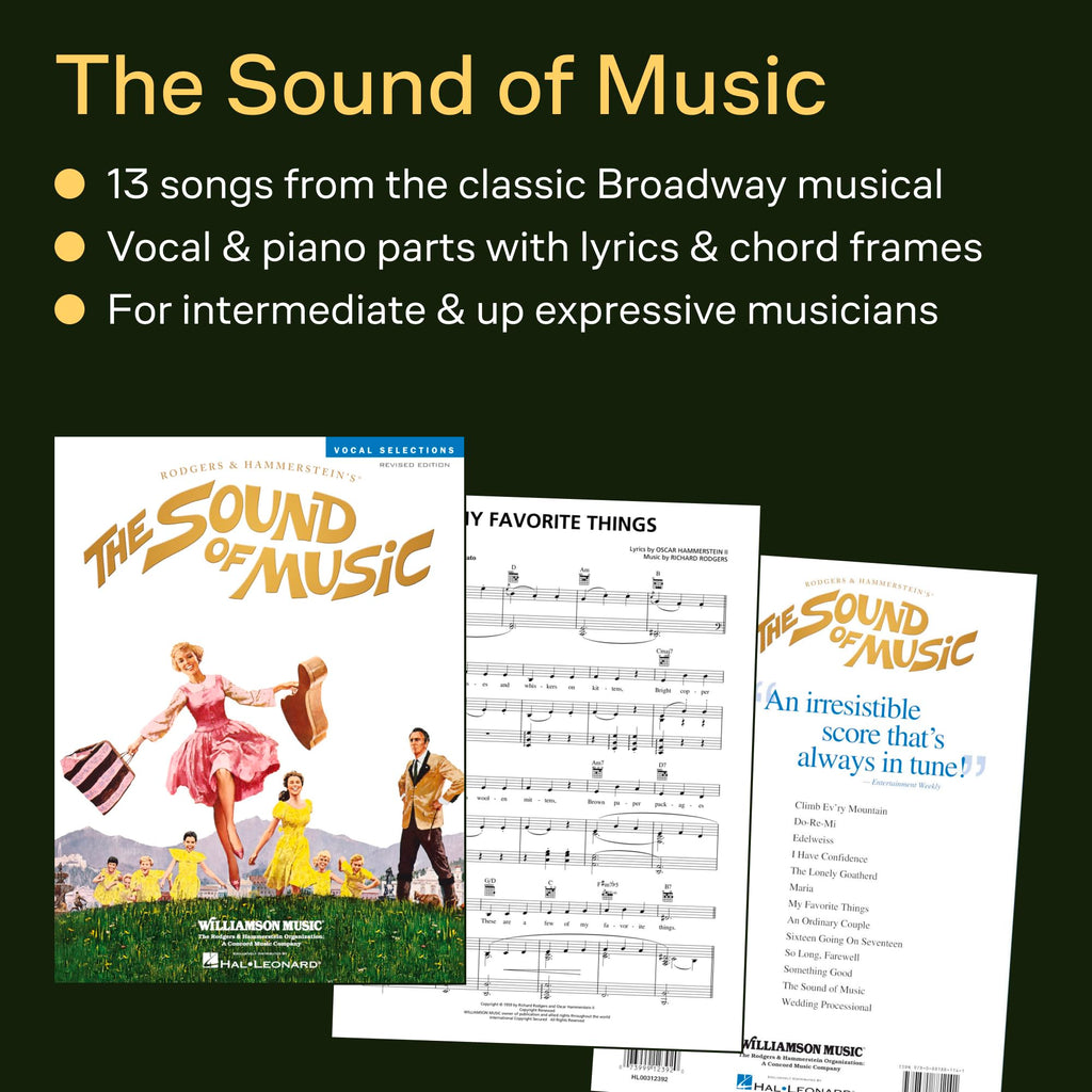 Rodgers and Hammerstein - The Sound of Music | Vocal Selections Songbook for Piano Vocal Guitar | Broadway Musical Sheet Music Collection | Classic ... (Rodgers and Hammerstein Vocal Selections)