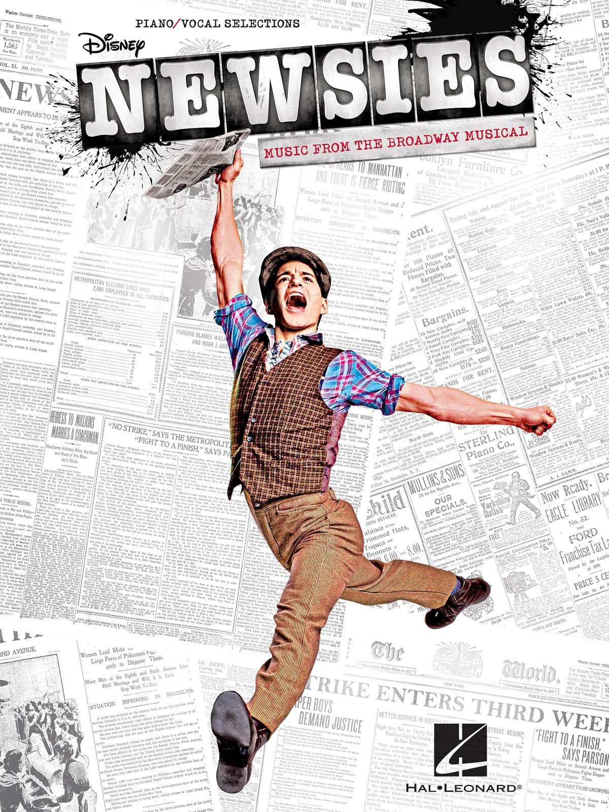 Newsies: Broadway Musical Sheet Music Collection | Piano, Vocal, Guitar Songbook | 13 Songs from the Tony-Winning Musical by Alan Menken and Jack Feldman | Broadway Music for All Levels