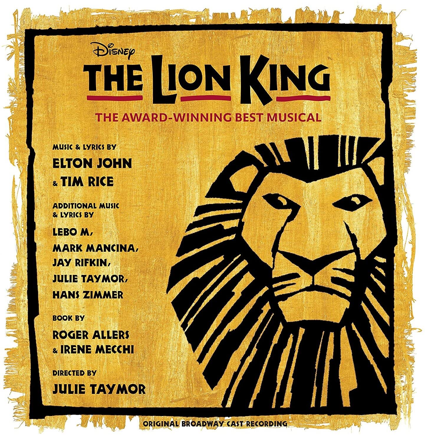 The Lion King: Original Broadway Cast[Yellow/Black Splatter 2 LP]