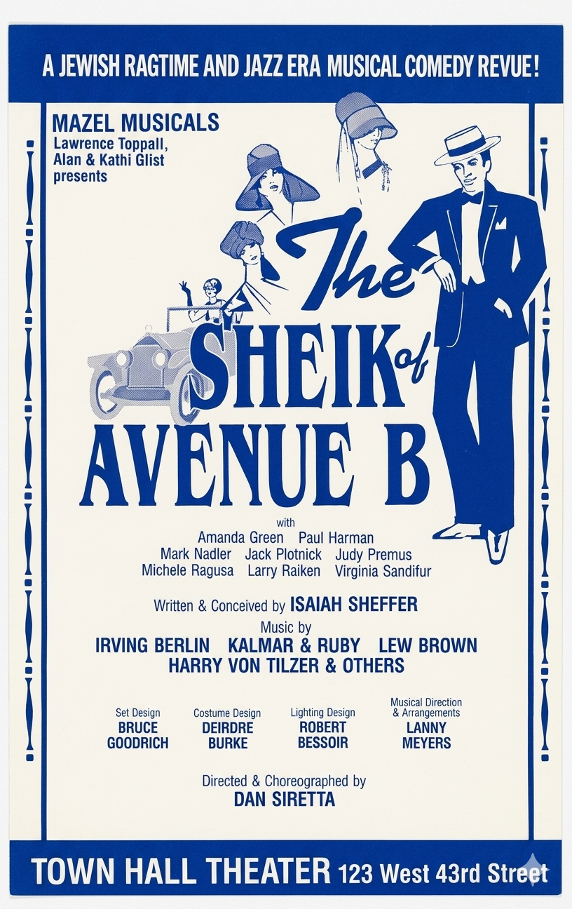 The Sheik of Avenue B | Original Off-Broadway Window Card Poster
