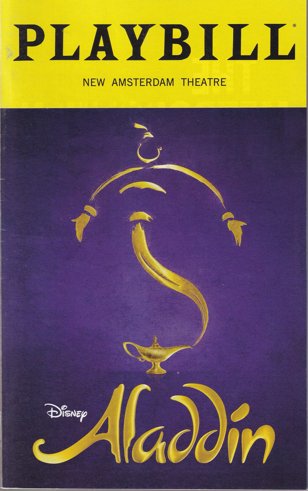 Aladdin Playbill | New Amsterdam Theatre (2023)