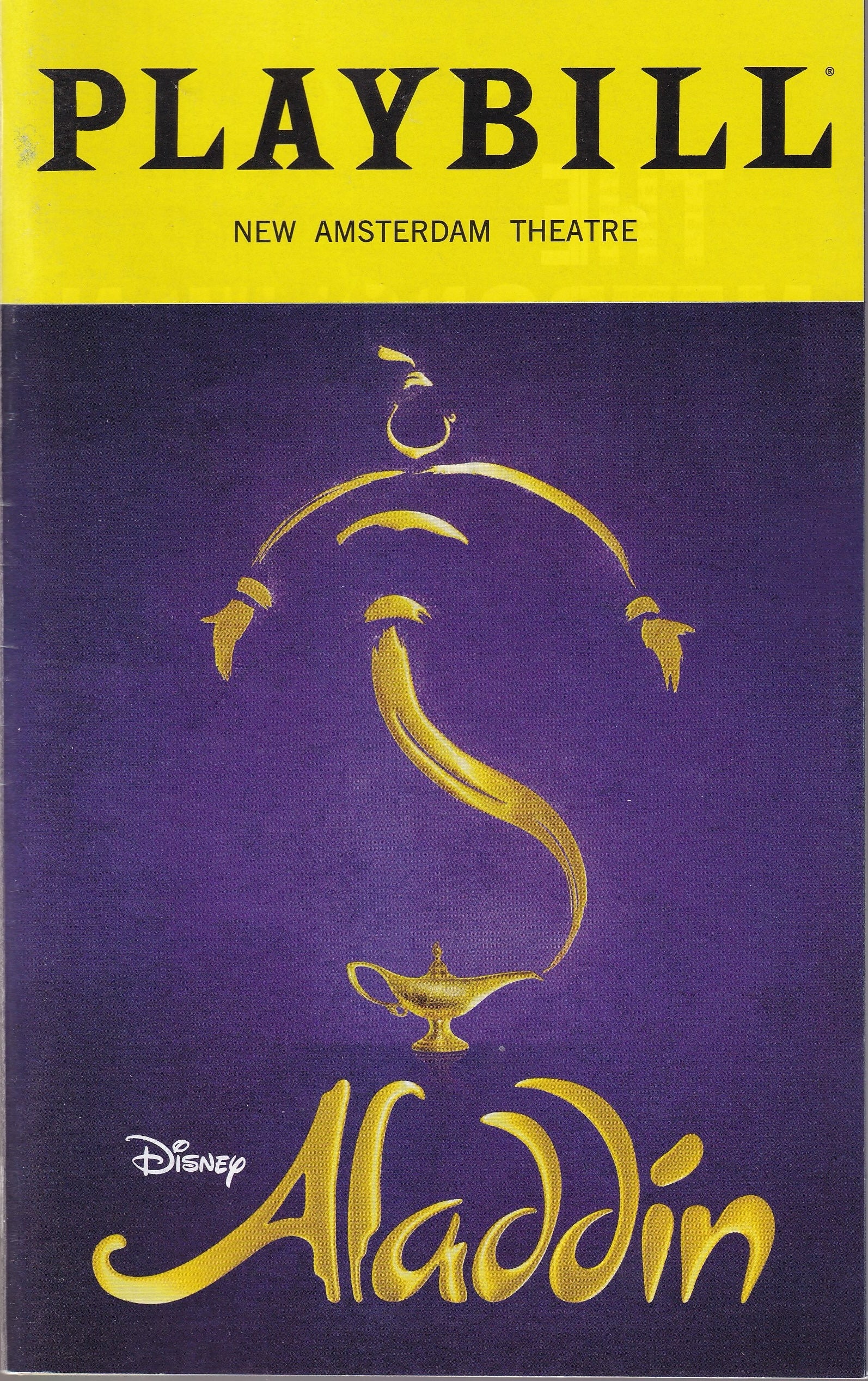 Aladdin Playbill | New Amsterdam Theatre (2023)