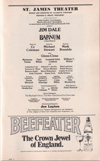 Barnum Playbill | St. James Theater (1980)
