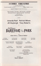 Barefoot in the Park Playbill | Cort Theatre (2006)