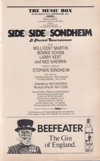 Side by Side by Sondheim Playbill | The Music Box (1977)