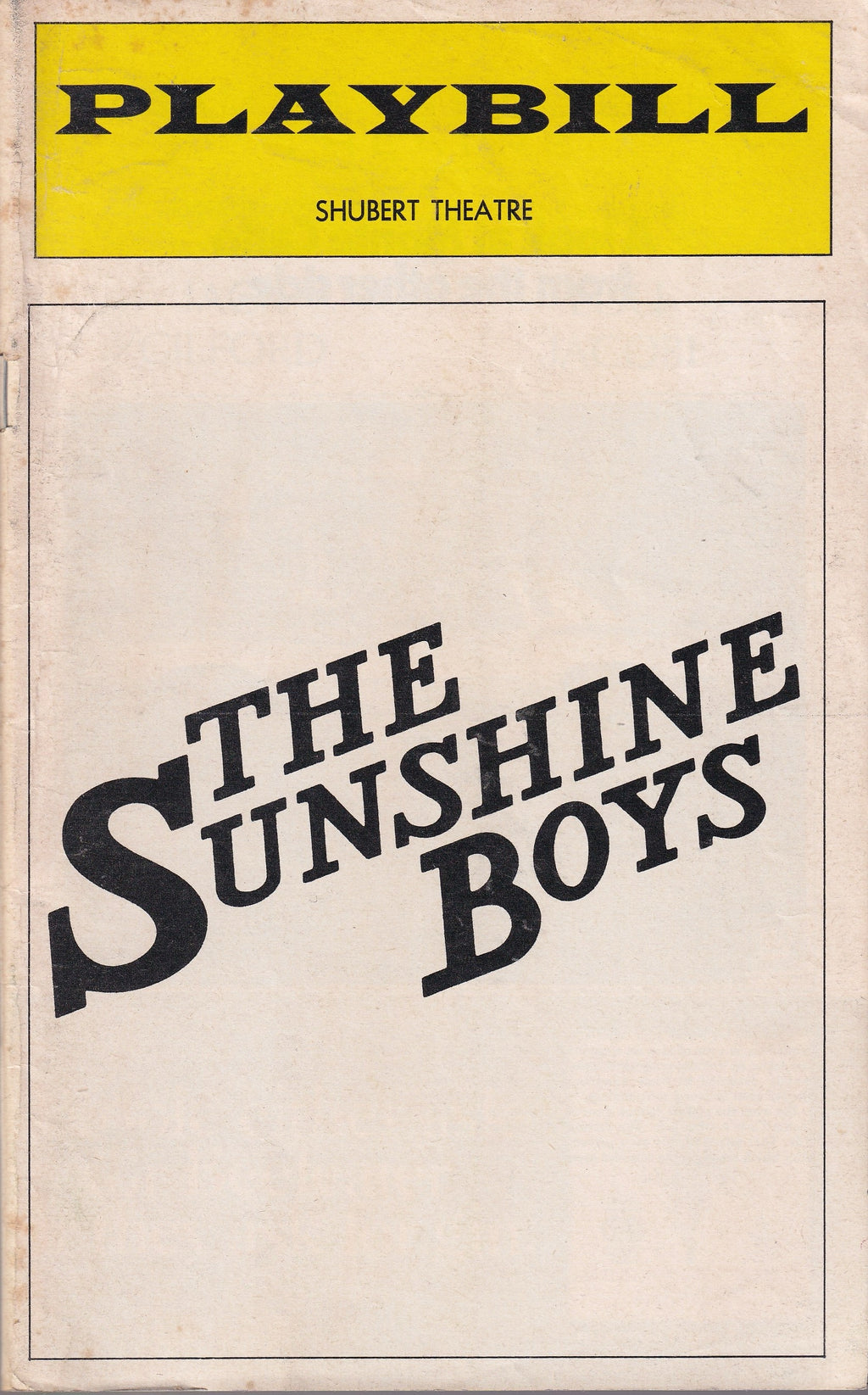 The Sunshine Boys Playbill | Sam S. Shubert Theatre (1972)