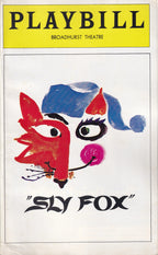 Sly Fox Playbill | Broadhurst Theatre (1976)