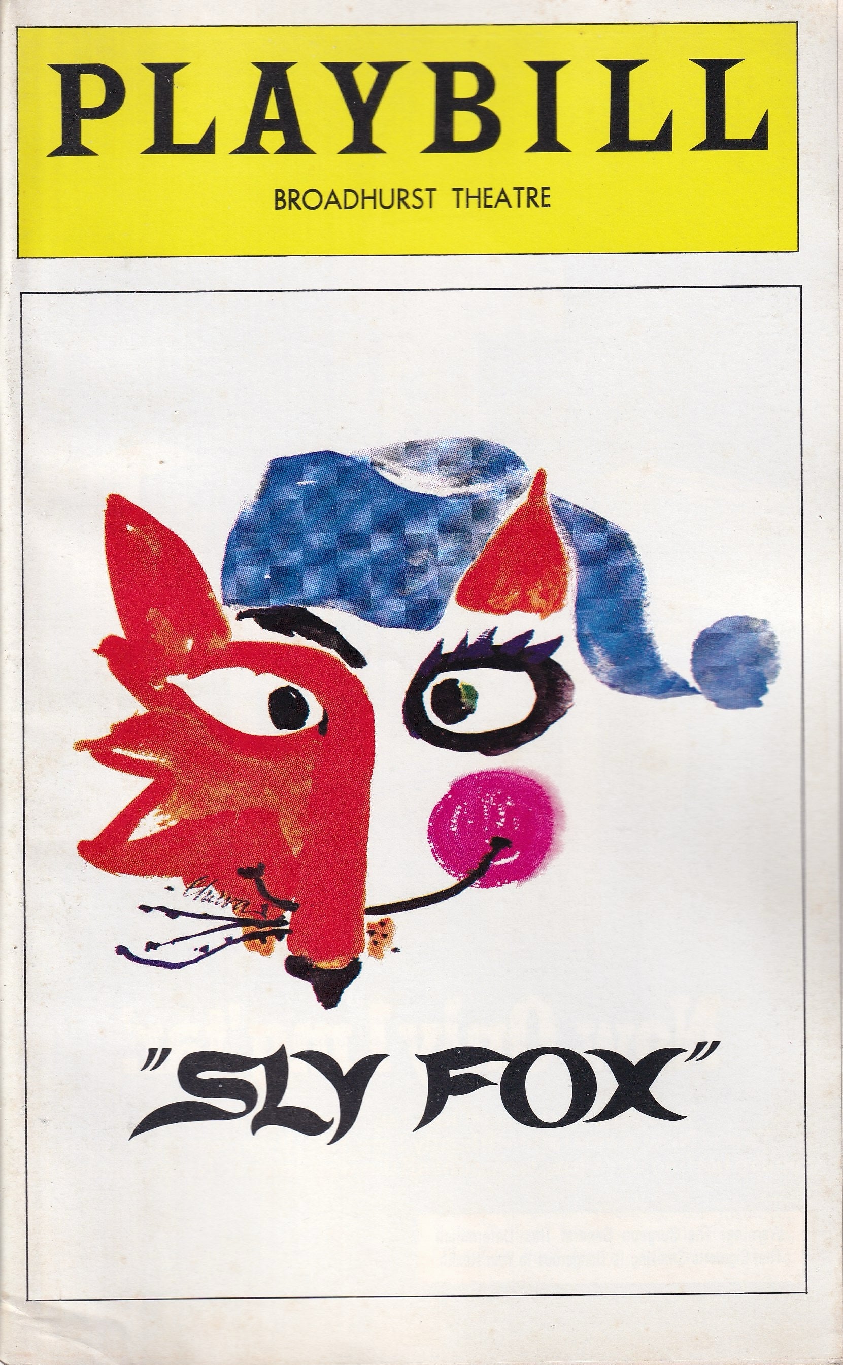 Sly Fox Playbill | Broadhurst Theatre (1976)