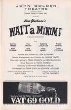 Wait a Minim! Playbill | John Golden Theatre (1966)