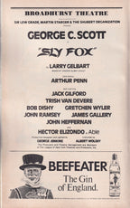 Sly Fox Playbill | Broadhurst Theatre (1976)