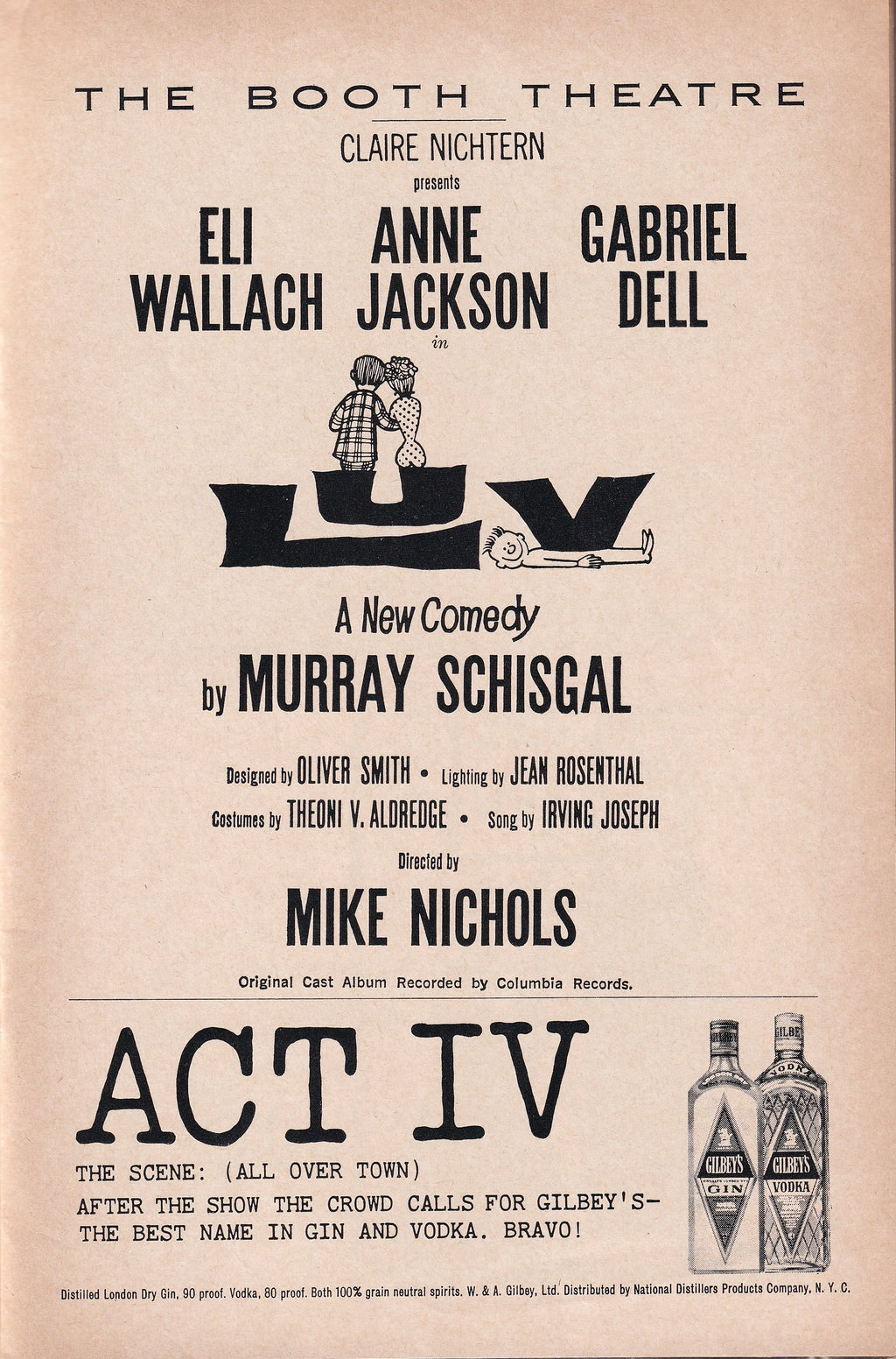 Luv Playbill | The Booth Theatre (1964)
