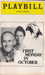 First Monday in October Playbill | Majestic Theatre (1978)