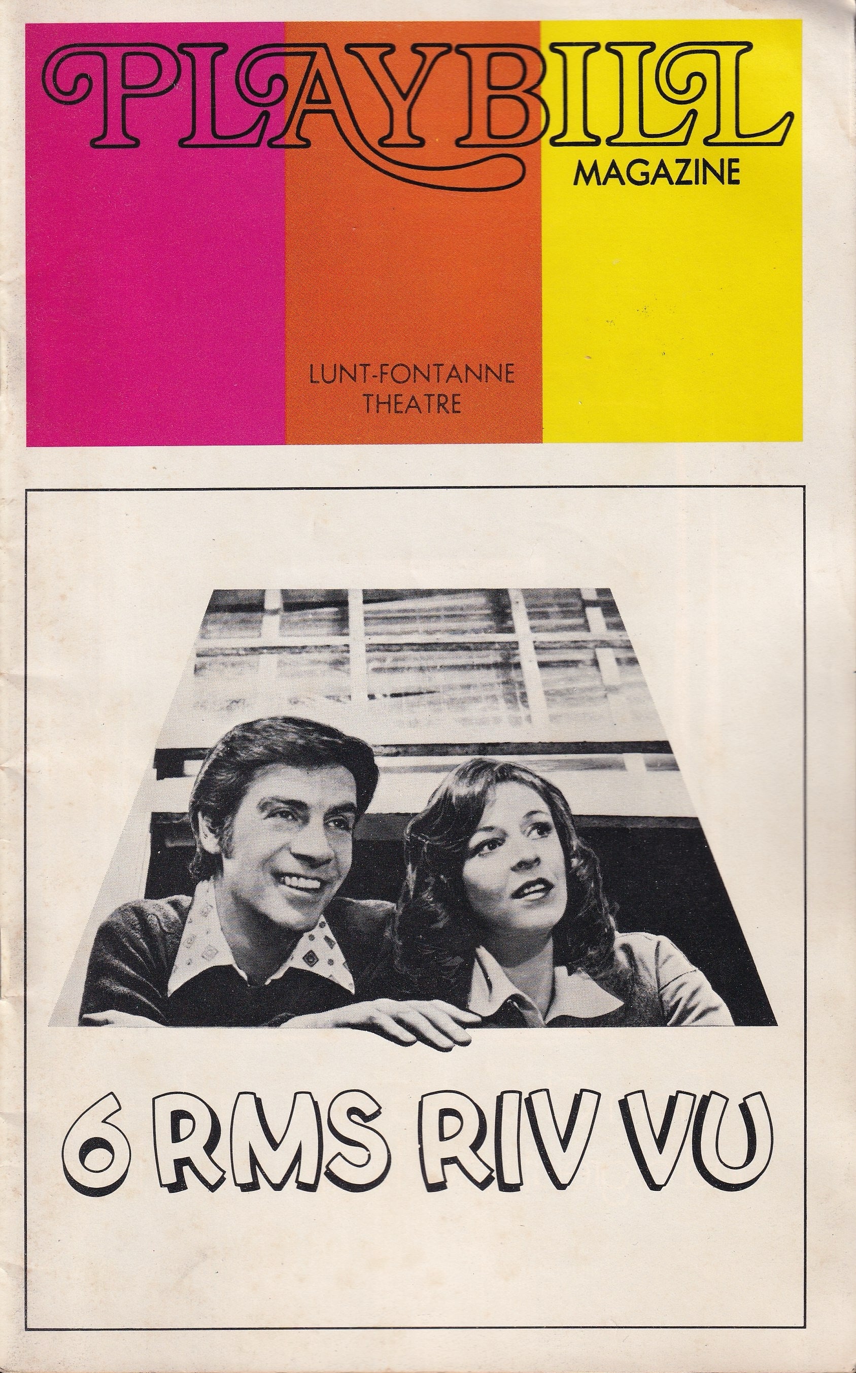 6 Rms Riv Vu Playbill | Lunt-Fontanne Theatre (1972)