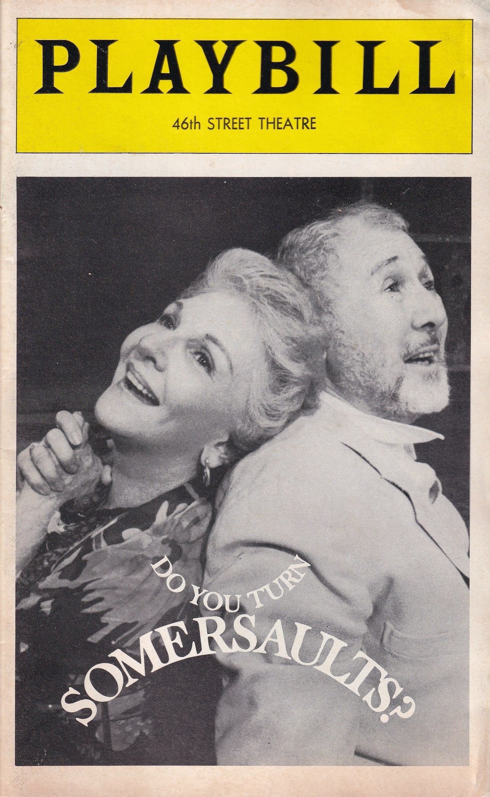 Do You Turn Somersaults? Playbill | Forty-Sixth Street Theatre (1978)